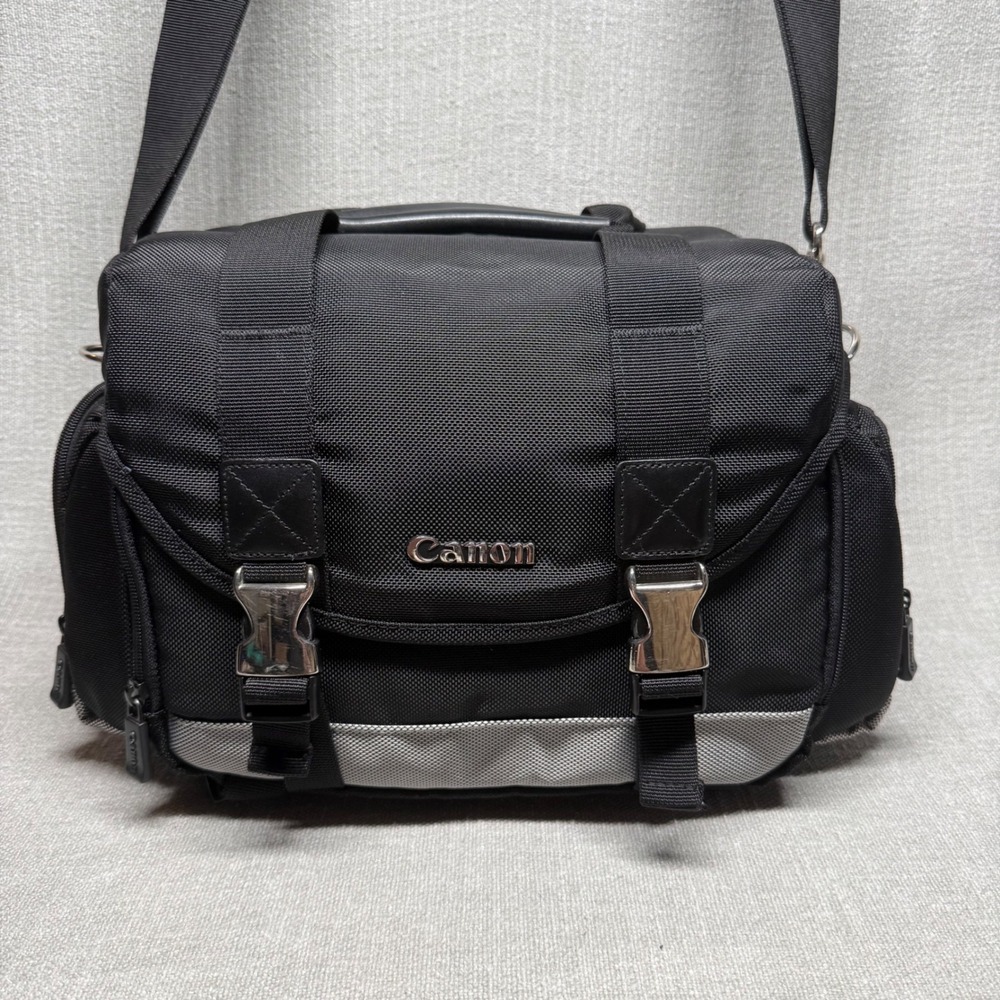 Canon Deluxe Gadget Bag Black Camera Shoulder Case Adjustable Dividers DSLR